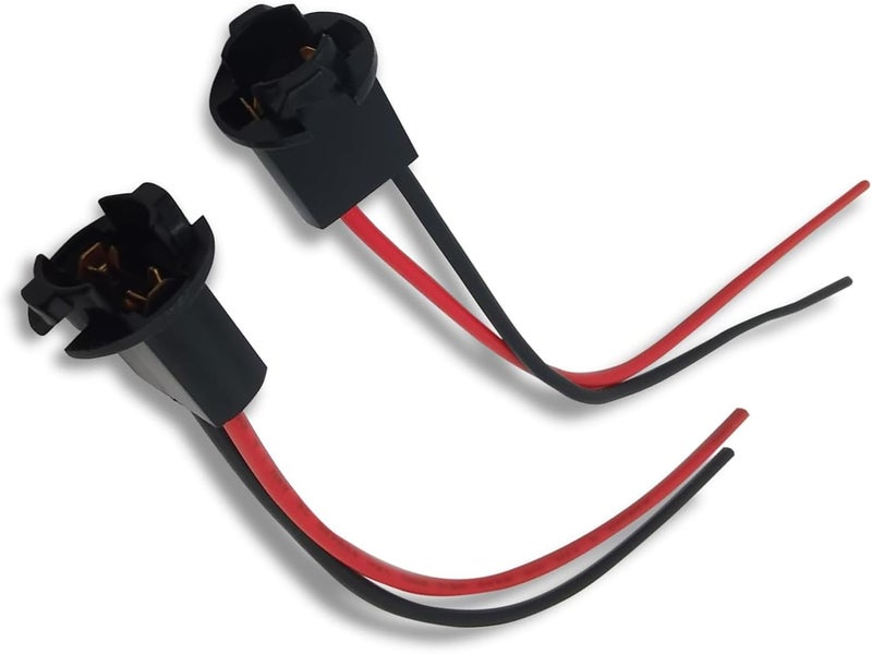 Zeathery T10 Bulb Socket with Wire Pigtail, Plastic + Pure Copper Parking Light License Plate Light Pre-Wired Connector, Bulb Plug Adapter, Universal for Most Car Models (Multicolored) - Image 1